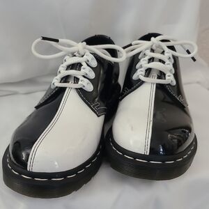 Dr Martens Black and White Colorblock Chinese New Year Oxfords